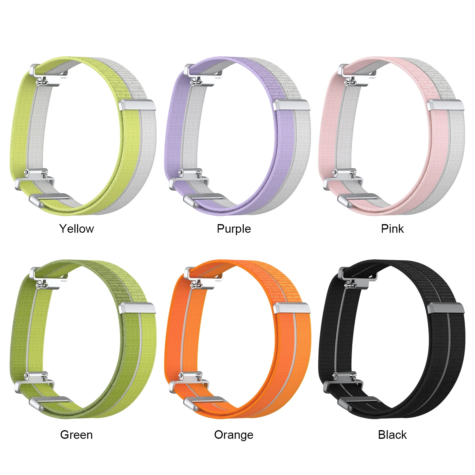 Breathable Nylon Replacement Band for CIRQA 22mm Adjustable Sliding Metal Ring Buckle
