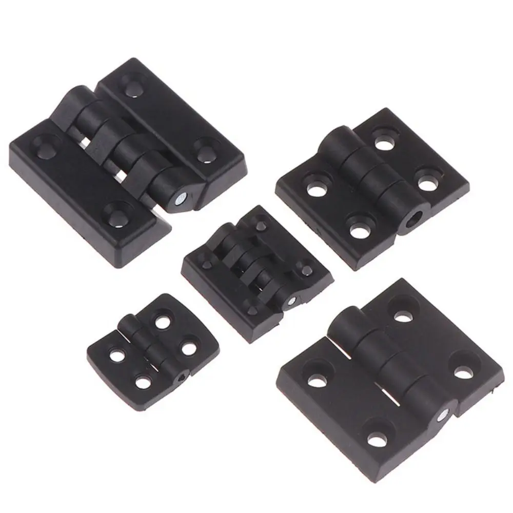 Professional ABS Plastic Plastic Door Hinge Hardware Black Cabinet Door Hinge Wear-resistant Durable Small Hinges For Furniture