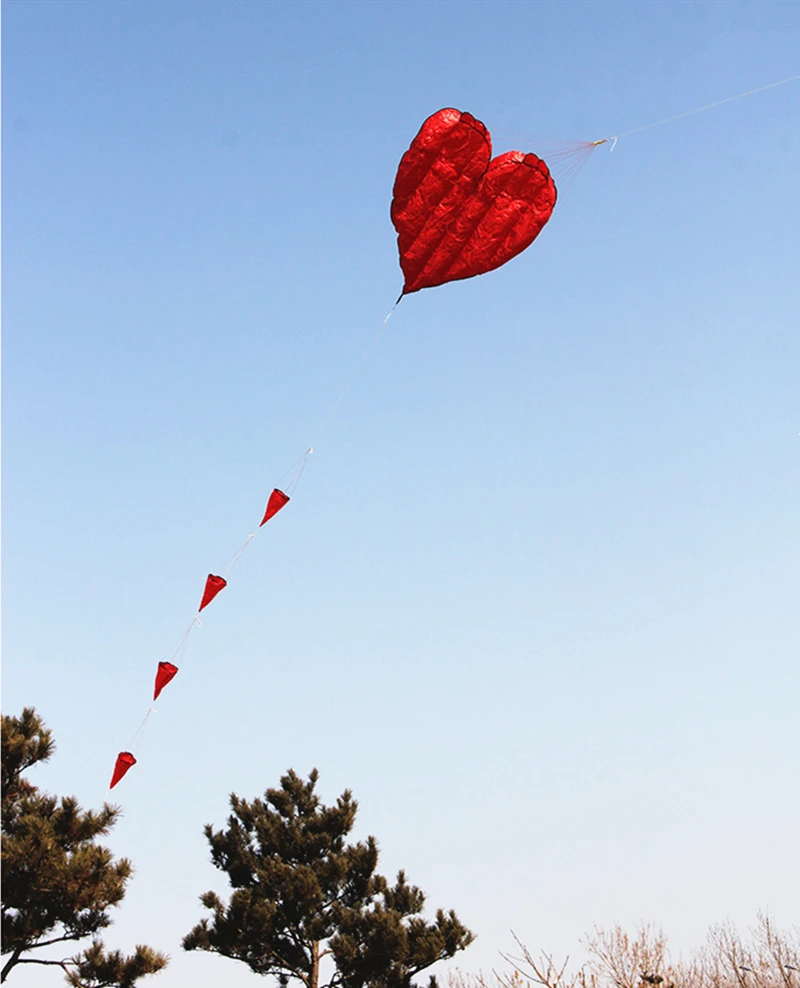 free shipping soft kites flying heart kites for adults kites and rays and lines love kites factory inflatable kites flying toys