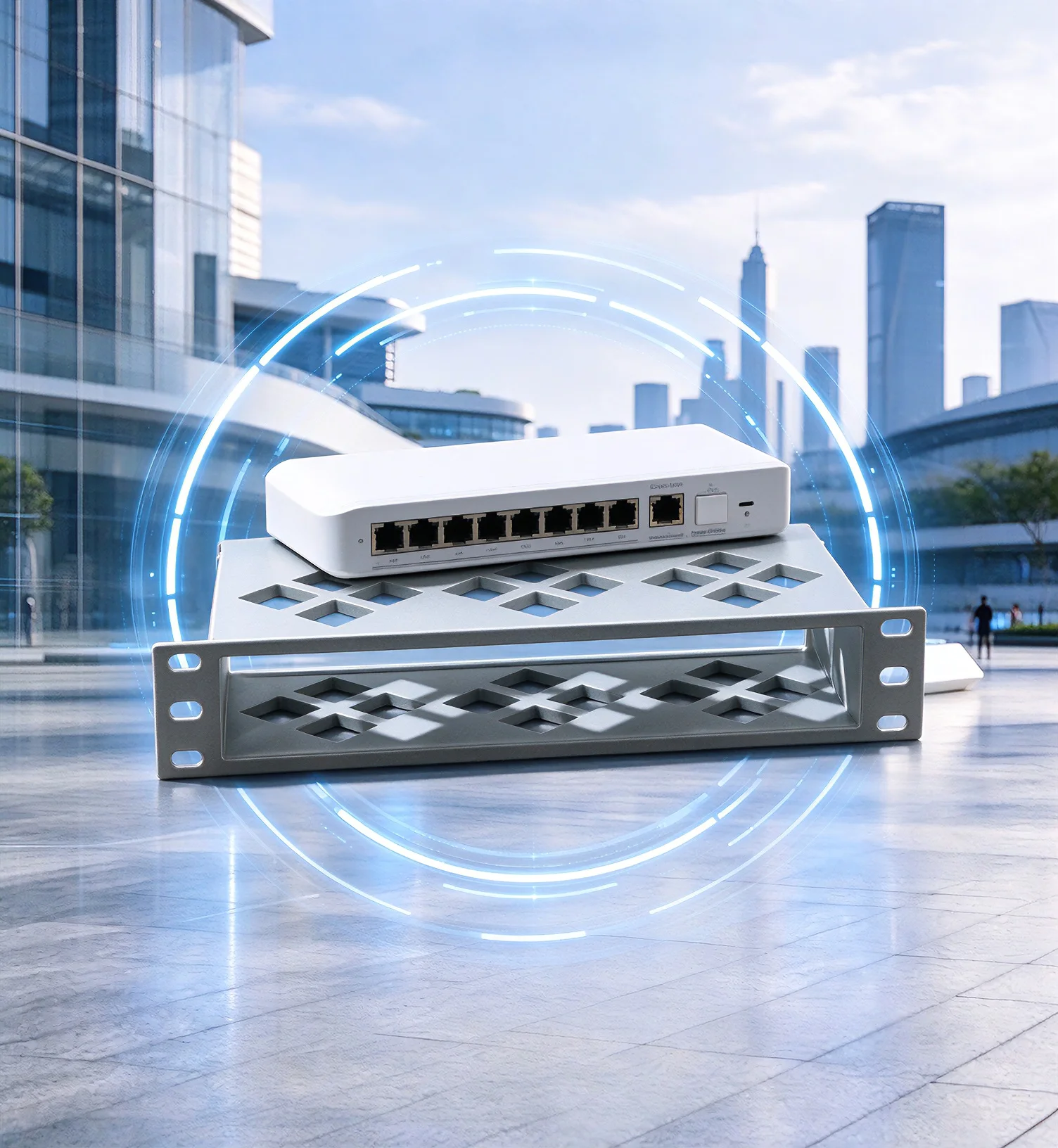 Bracket For UniFi (Flex2.5G/Flex2.5GPoE) 10 Inch Dimension Matches Standard Rack Cabinet And Secures Network Switch Steadily To