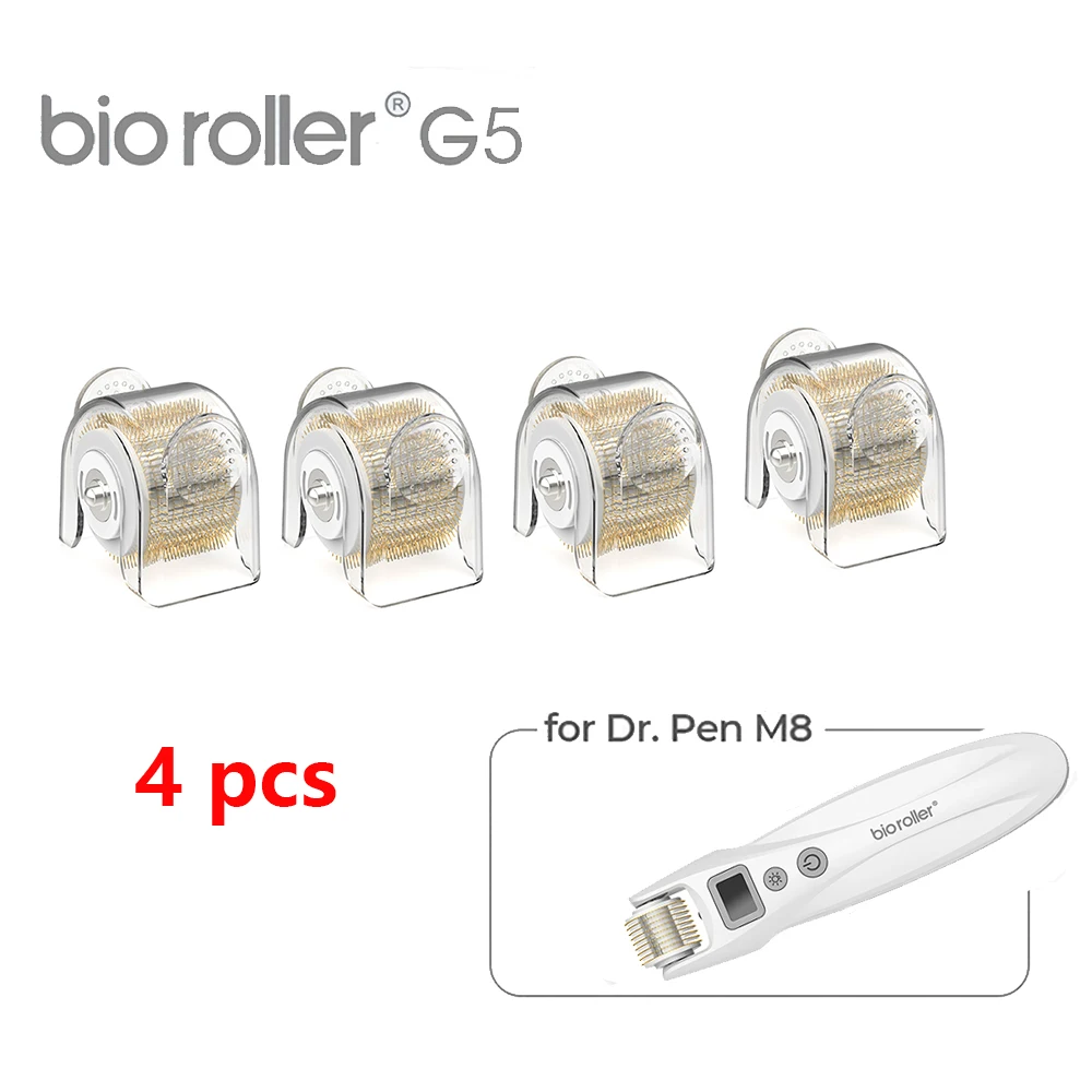 4pcs Bio roller G5 Replace 540 Titanium Needle Derma Roller Heard Microneedle Roller For Bio Roller G5 Device