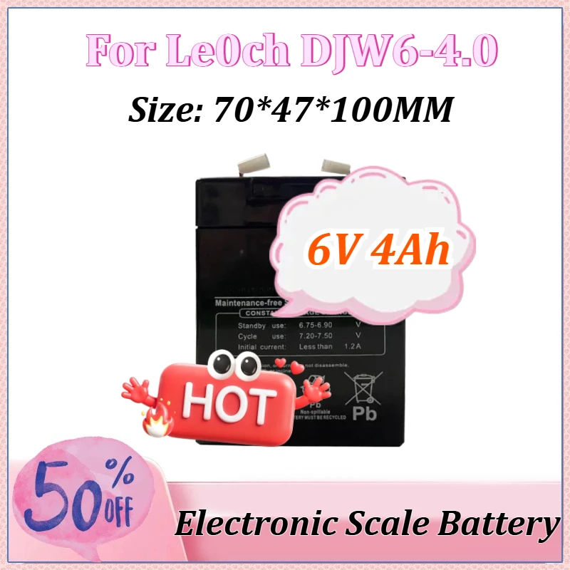 

6V 4Ah DJW6-4.0 Lead-Acid Battery for Electronic Platform Pricing Truck Scales for Kid's toy cars Electronic Scale Instruments