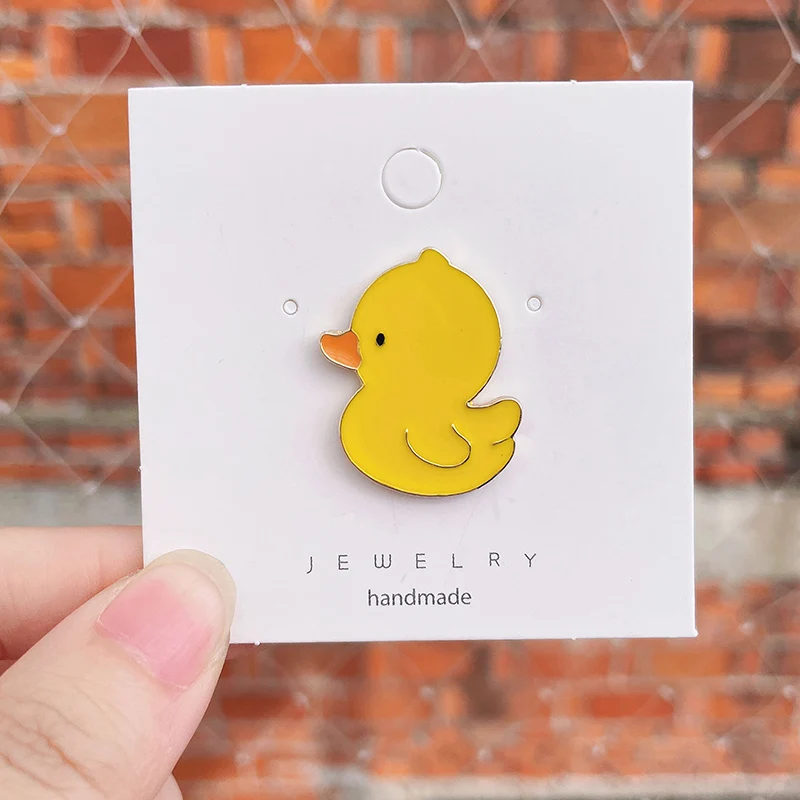 Cute Brooch Cartoon Little Yellow Duck Clothes Accessories Pin Badge