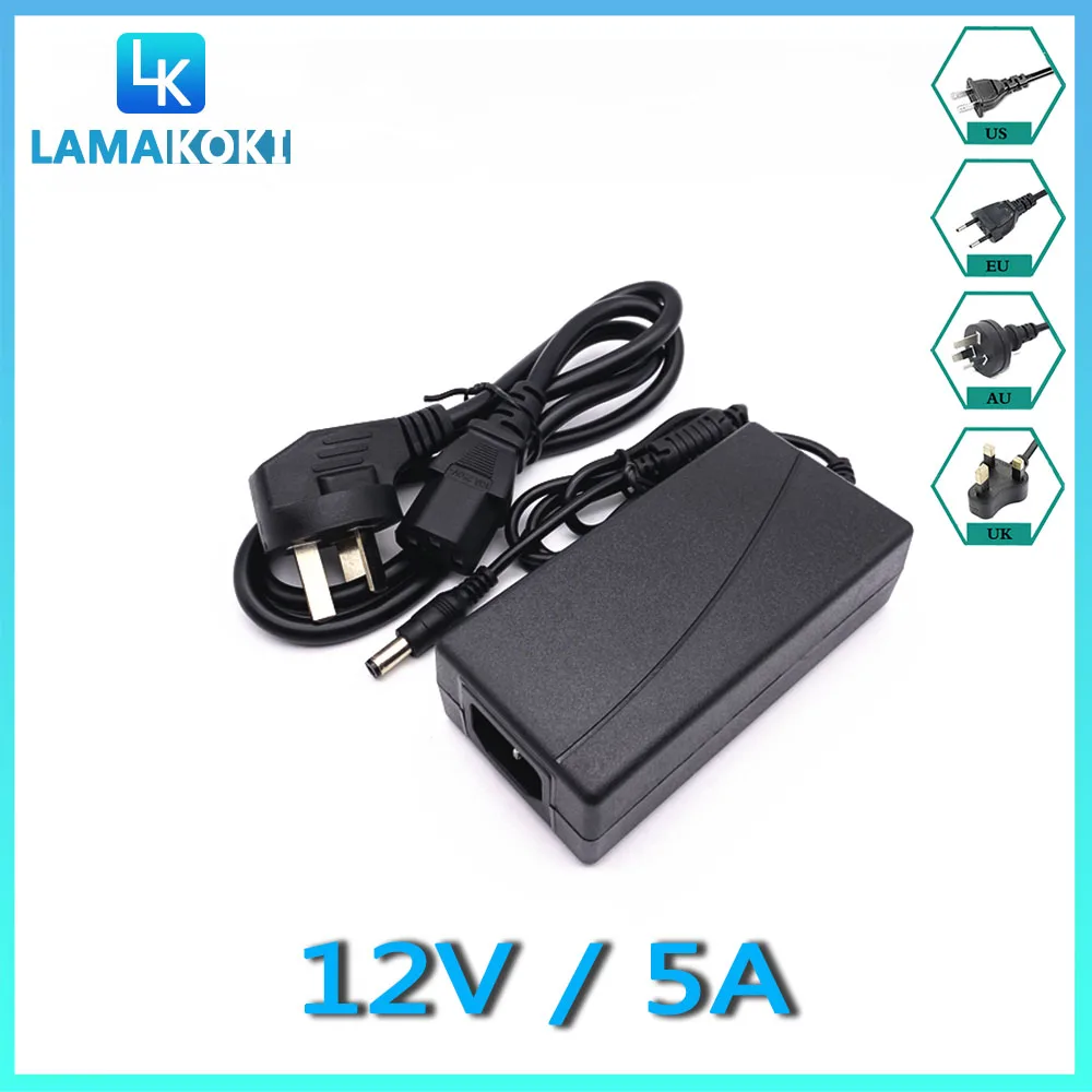 Fission Desktop Type 12V 5A DC 12 V Power Adapter GB 2 Charging Transformer Lines of Live Cattle Wiring