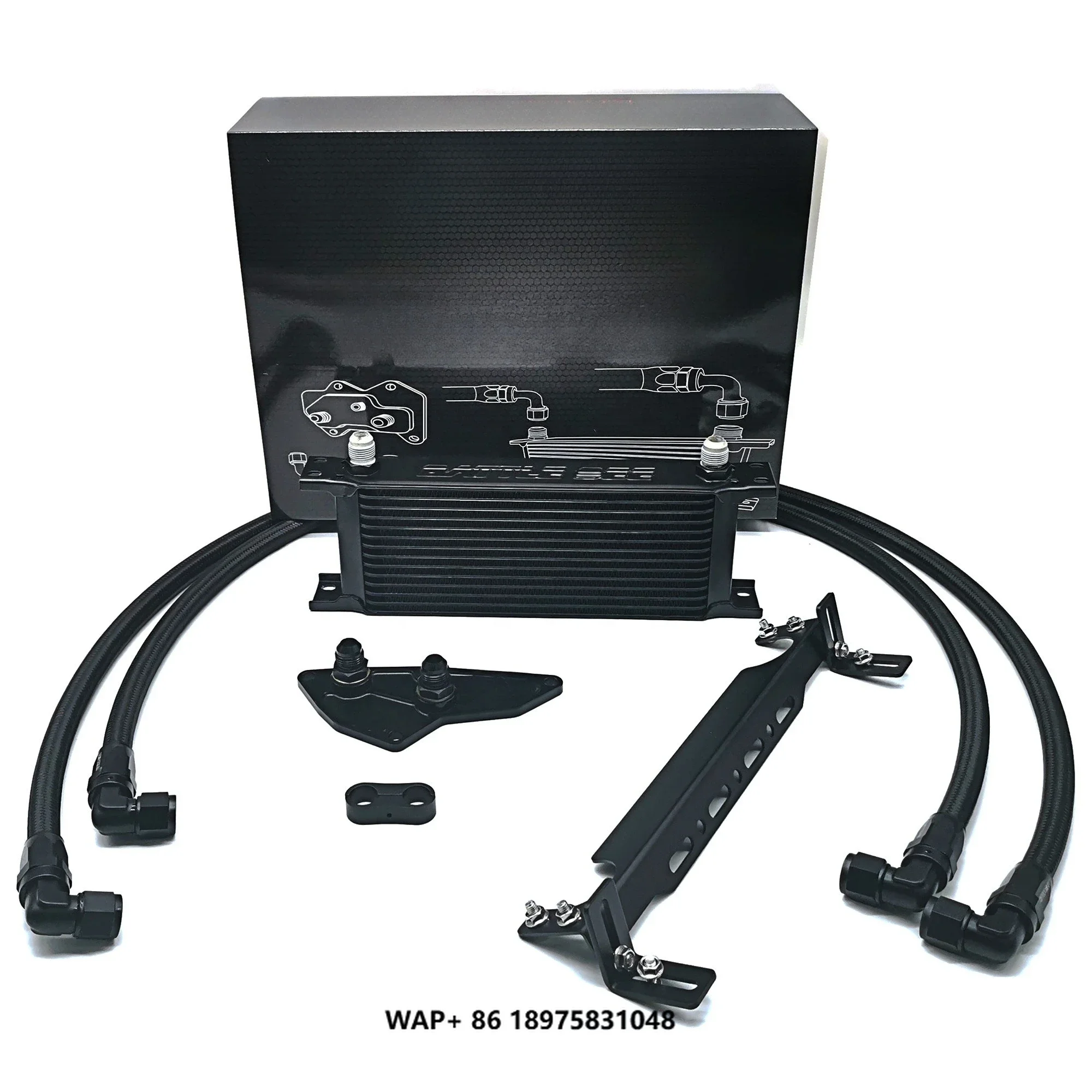 

SYPES 1 Set N54 Oil Cooler Kit N55 E92 E93 135i 335i 3 Series 13-row Black for E90 Oil Cooler Aluminum OEM Service Radiator