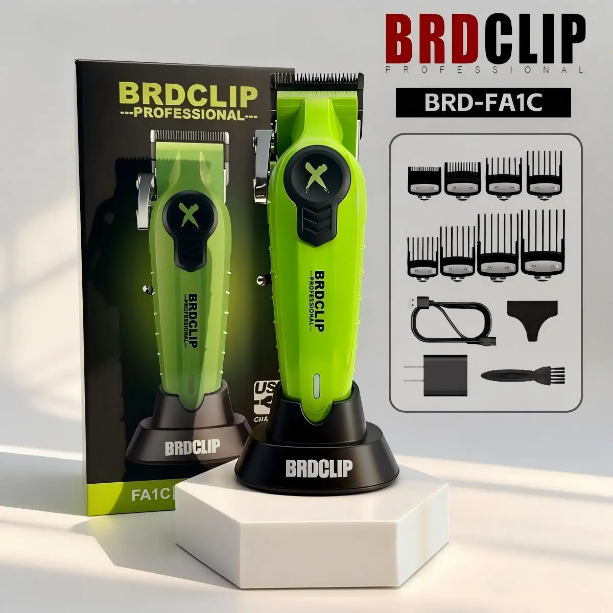 

BRDCLIP Hair Trimmer Professional Barber Clippers Adjustable Hair Cutting Machine Charging Base Hair Trimmer for Men BRD-FA1C