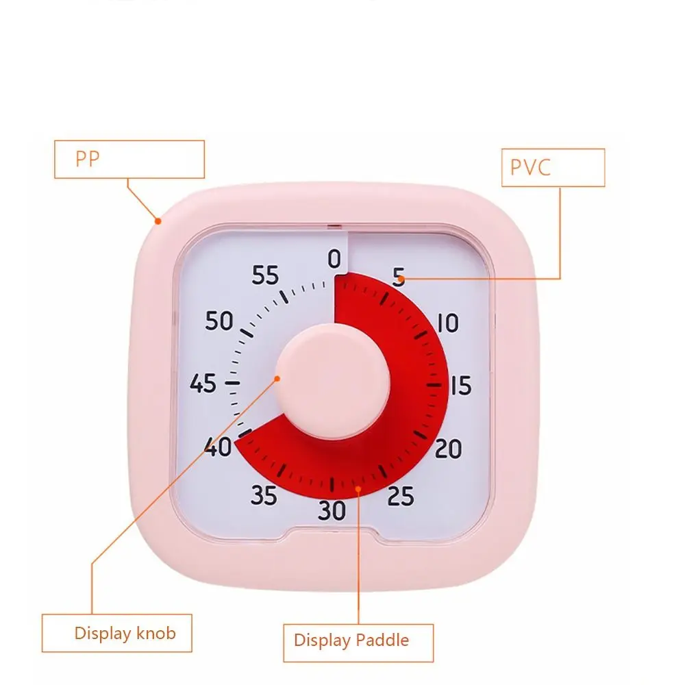 Temporizzatore visivo silenzioso da 60 minuti con supporto timer per il conto alla rovescia cronometro forte sveglia timer da cucina sala lettura