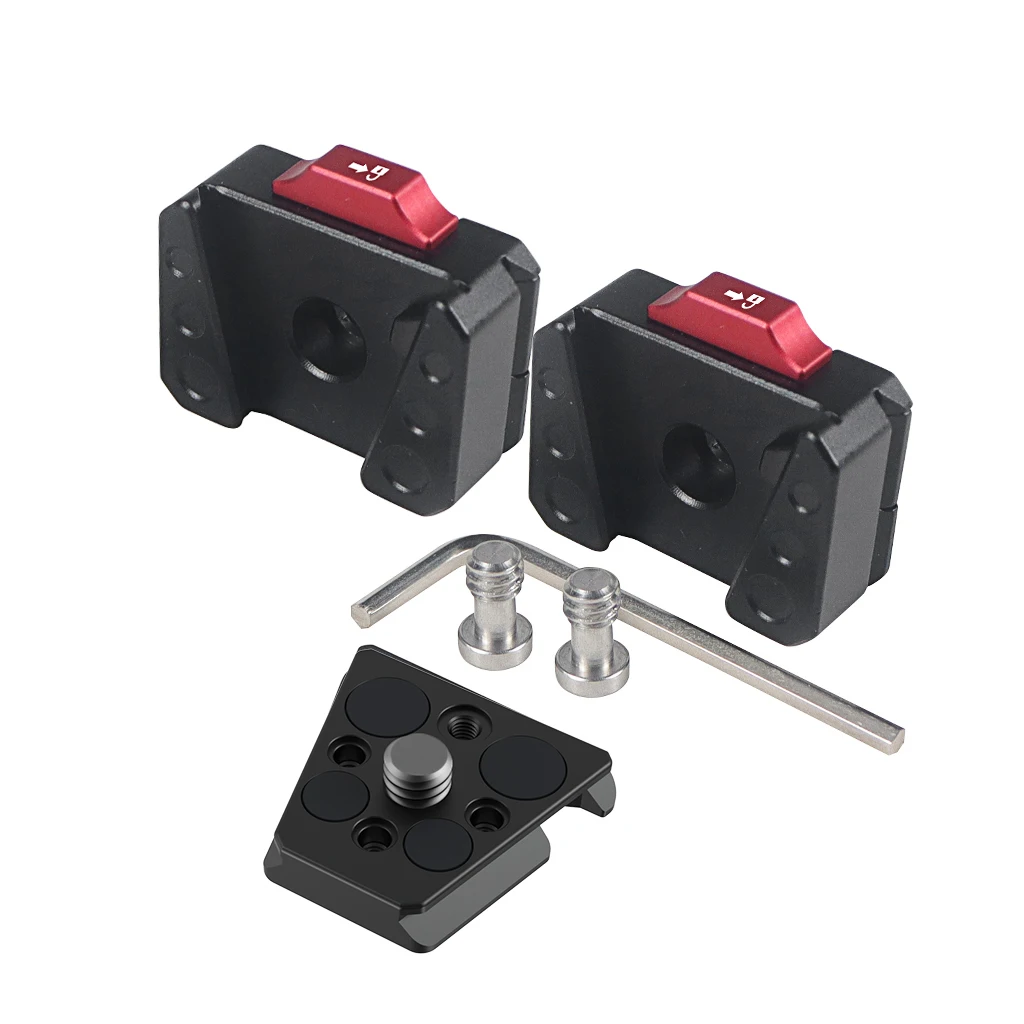 Quick Release Plate Stabilizer Mount Fast Insall Switch Tripod Adapter for Gopro Insta360 Osmo Action Pocket Stand Backpack Clip