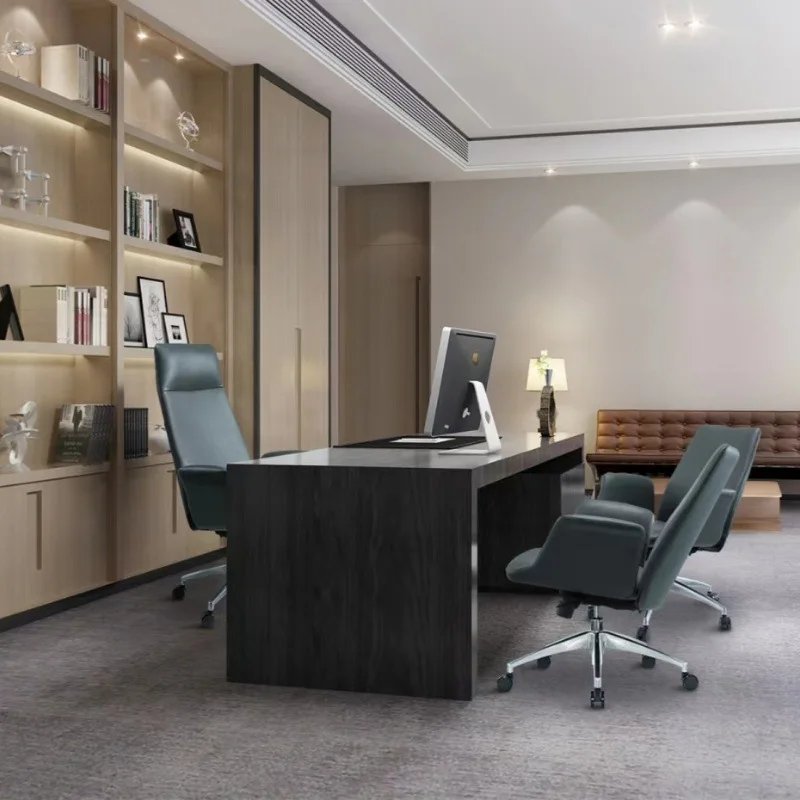 

Современные высококачественные компьютерные офисные стулья, скандинавское удобное эргономичное вращающееся кожаное кресло для руководителя, деловая мебель FYOC