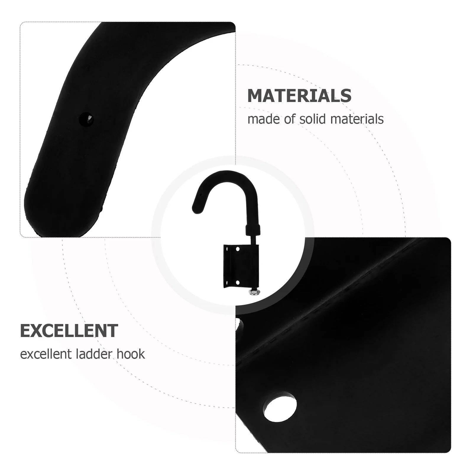 2 Pcs Ladder Hook Step Hooks for Wall Roof Attachment Extension Accessories Stabilizer Outdoor Heavy Duty Garage Clothes Racks