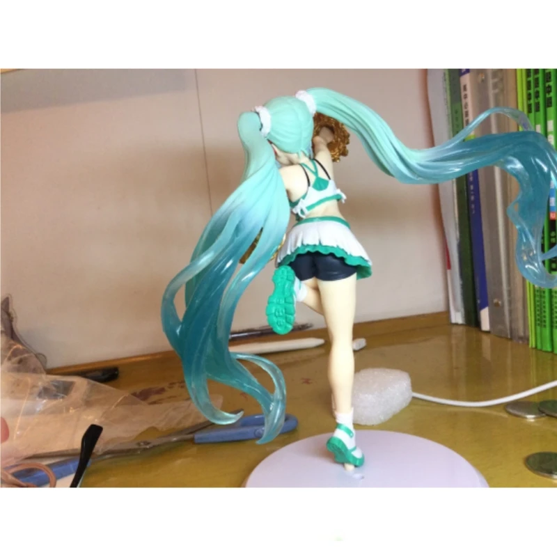 

Taito, оригинальная модная фигурка Хацунэ Мику, униформа черлидинга, 18 см, коллекция аниме, модель игрушки, фигурки, подарки на день рождения