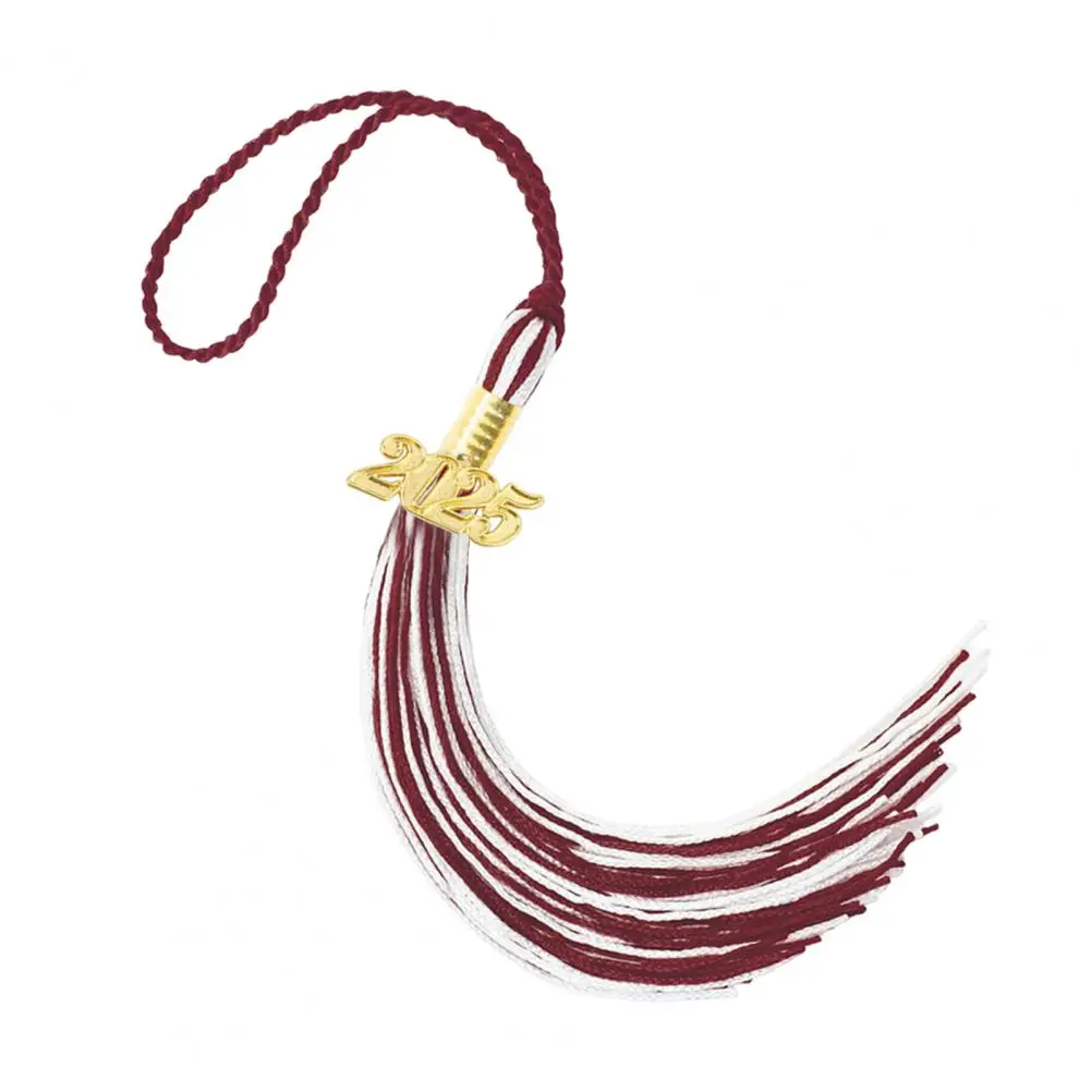 Cappello da laurea Nappa con ciondolo da 2025 anni Multi colori Cappello da 40 cm di lunghezza Nappa Hornor Nappa placcata in oro per la laurea scolastica