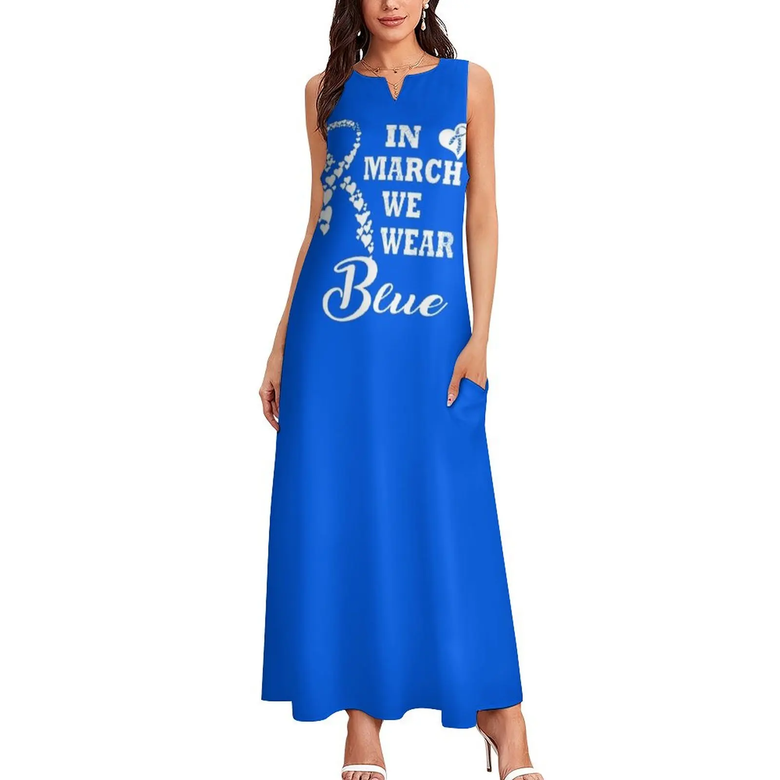 In March We Wear BLUE Long Dress Dress vintage chic and elegant evening dress