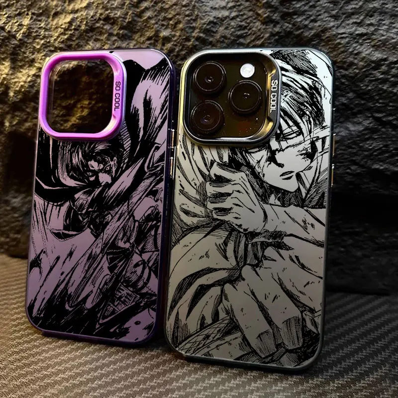 

Case For Apple iPhone 16e 16 14 15 13 11 Pro Max Case 15 Plus 12 13 Mini 16e Attack on Titan Ackerman Art Shockproof Phone Cover