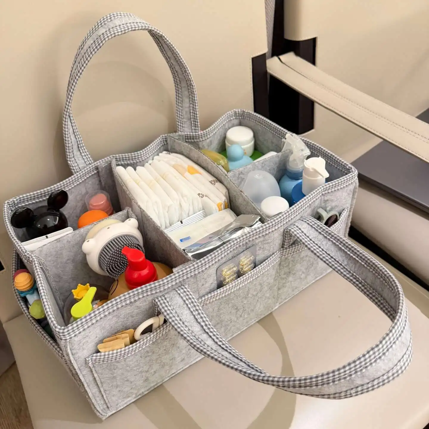 large-capacity-diaper-bag-baby-supplies-storage-basket-outing-handbag-mommy-bag-portable-storage-organizer-for-babies