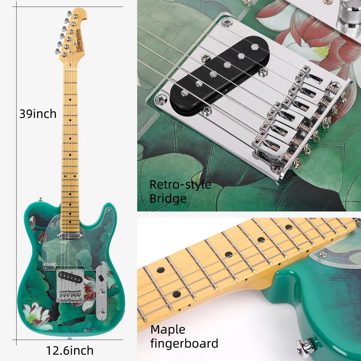 Chinese Professional Manufacture OEM 22frets Electric TL Guitar Custom Guitar Electric Guitar