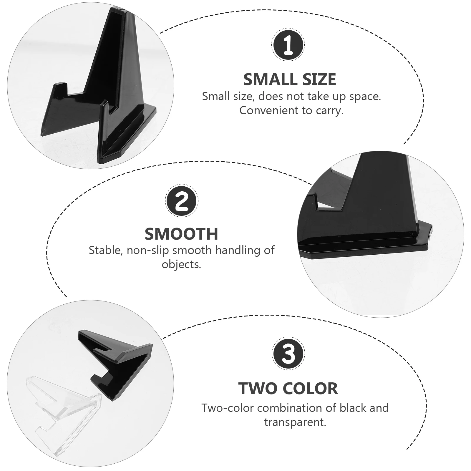 

6pcs Coin Display Rack Plastic Tripod Stand For Coins Medals Business Cards Collection Display Bracket Storage Shelf