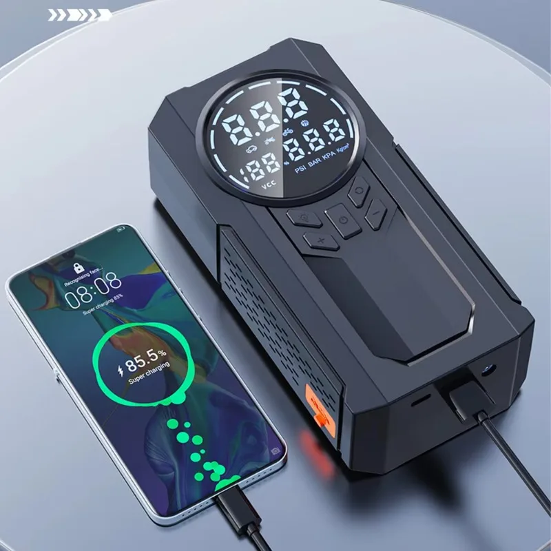 8000mAh Portable Emergency Jump Starter with Tire Inflators 150PSI Car Jump Starter Power Bank Battery Jump Starter