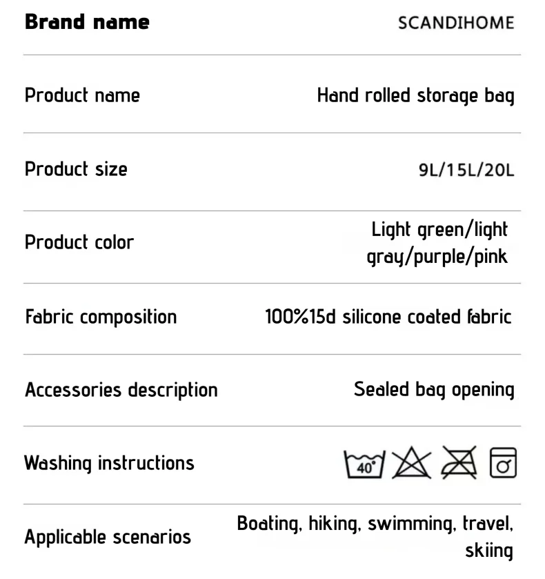 Ultraleichter, wasserdichter Packsack, Reise-Aufbewahrungstasche, Kleidungsorganisator, Sack, Kompressions-Verpackungswürfel für Camping, Wandern, Schwimmen – Detail 11