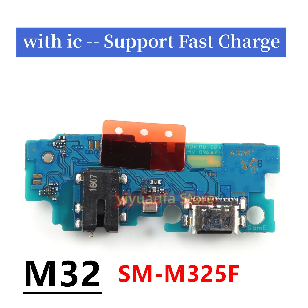 For Samsung Galaxy M13 F13 M135F E135F M22 M225F M32 M325F M31S USB Charging Port Dock Charger Plug Connector Board Flex Cable