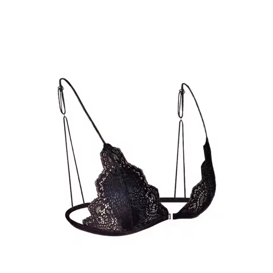 

Sexy Lace Thin Triangle Bra for Women Wireless Lingerie Underwear Bra Transparent Unlined Minimizer Bralette Women's Intimates