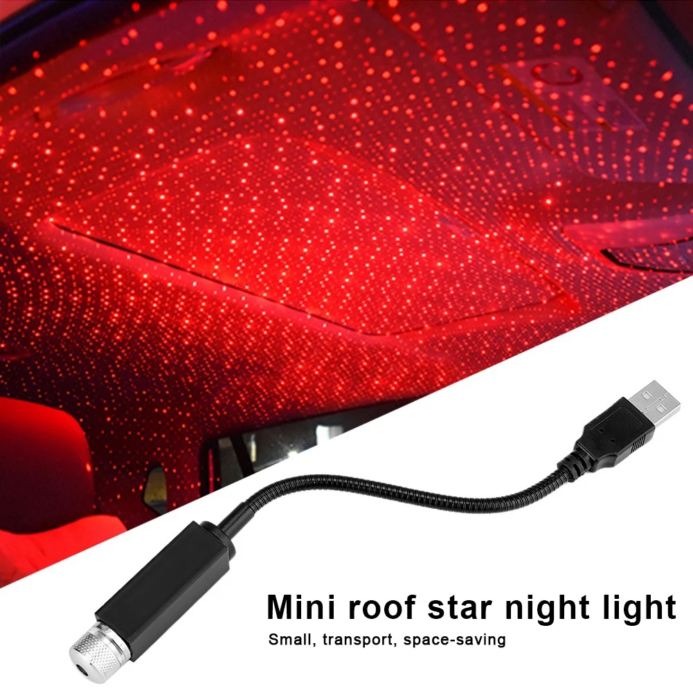 

Romantic LED Starry Sky Night Light 5V Mini USB Powered Galaxy Star Projector Lamp for Car Roof Room Ceiling Decor Plug and Play
