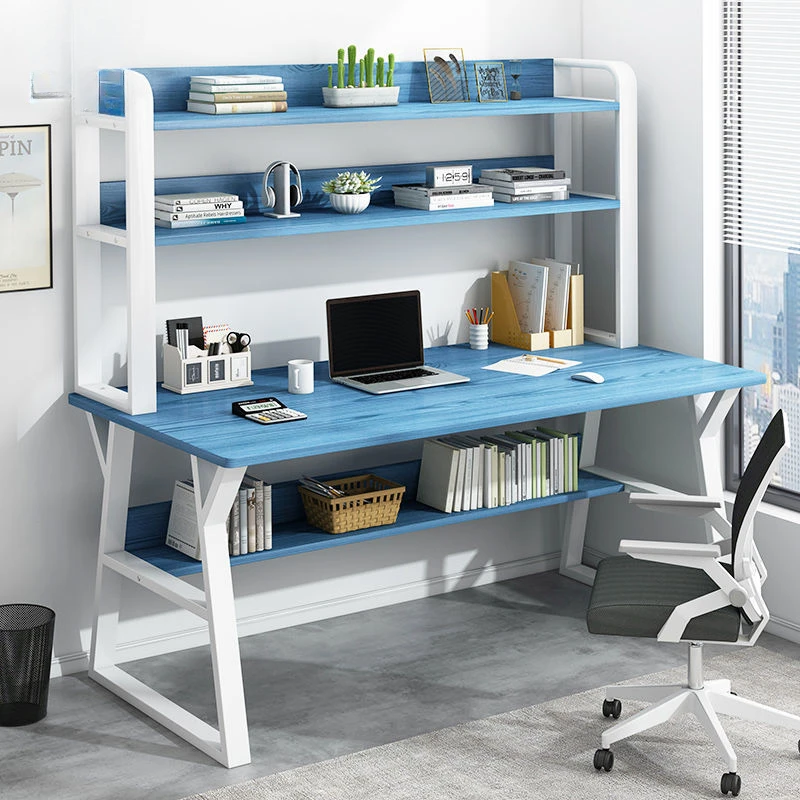 Aoliviya Desk Computer Desktop Desk Bookshelf Combination Household Minimalist Bedroom Student Simple Writing Desk Small