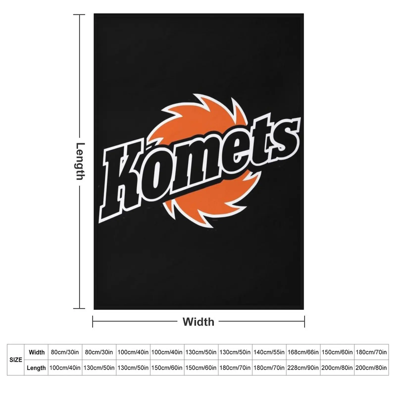 Fort Wayne Komets Throw Blanket Giant Sofa Soft Beds Bed linens Blankets