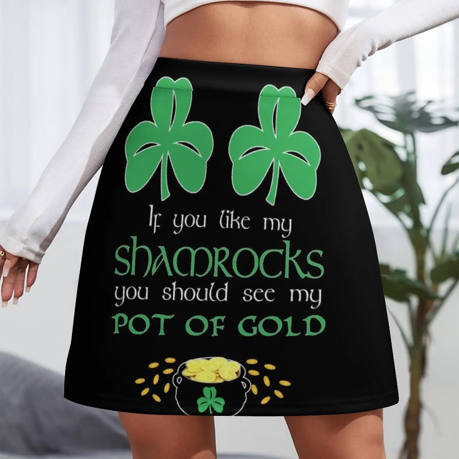 If You Like My Shamrocks Mini Skirt cosplay night club outfits short skirt for women