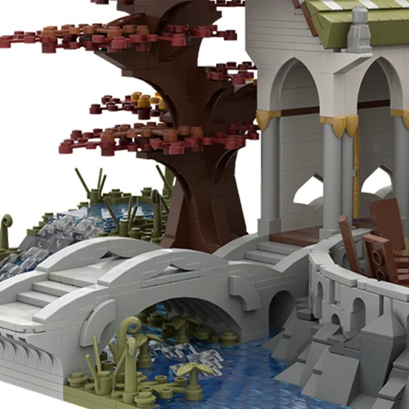 3997 Stück MOC The Lordes of the Ringsss Council of Elrond Klassische Szene Elf Architektur DIY Bausteine Modell Geschenk