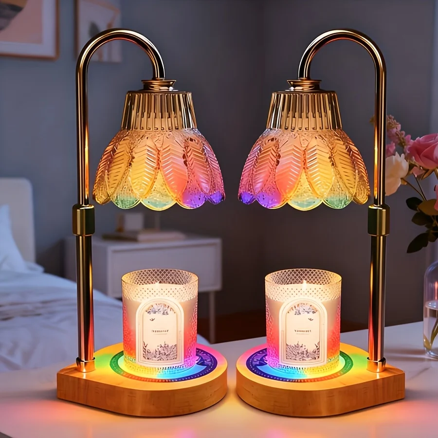 

2pcs Candle Warmer Lamp, Electric Candle Lamp with Timmer & Dimmer, Dimmable Candle Lamp Warmer, Adjustable Height, Timer, Bedro