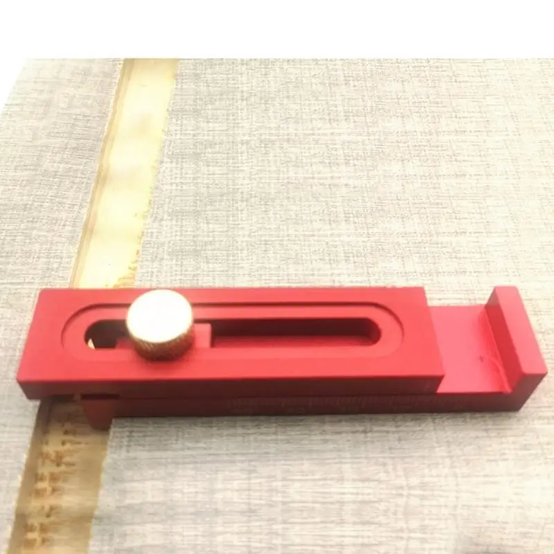Table Sawing Gaps Gauge Woodworking Mortise Tool Movable Measuring Block Line Ruler Depth Measuring Ruler Tool
