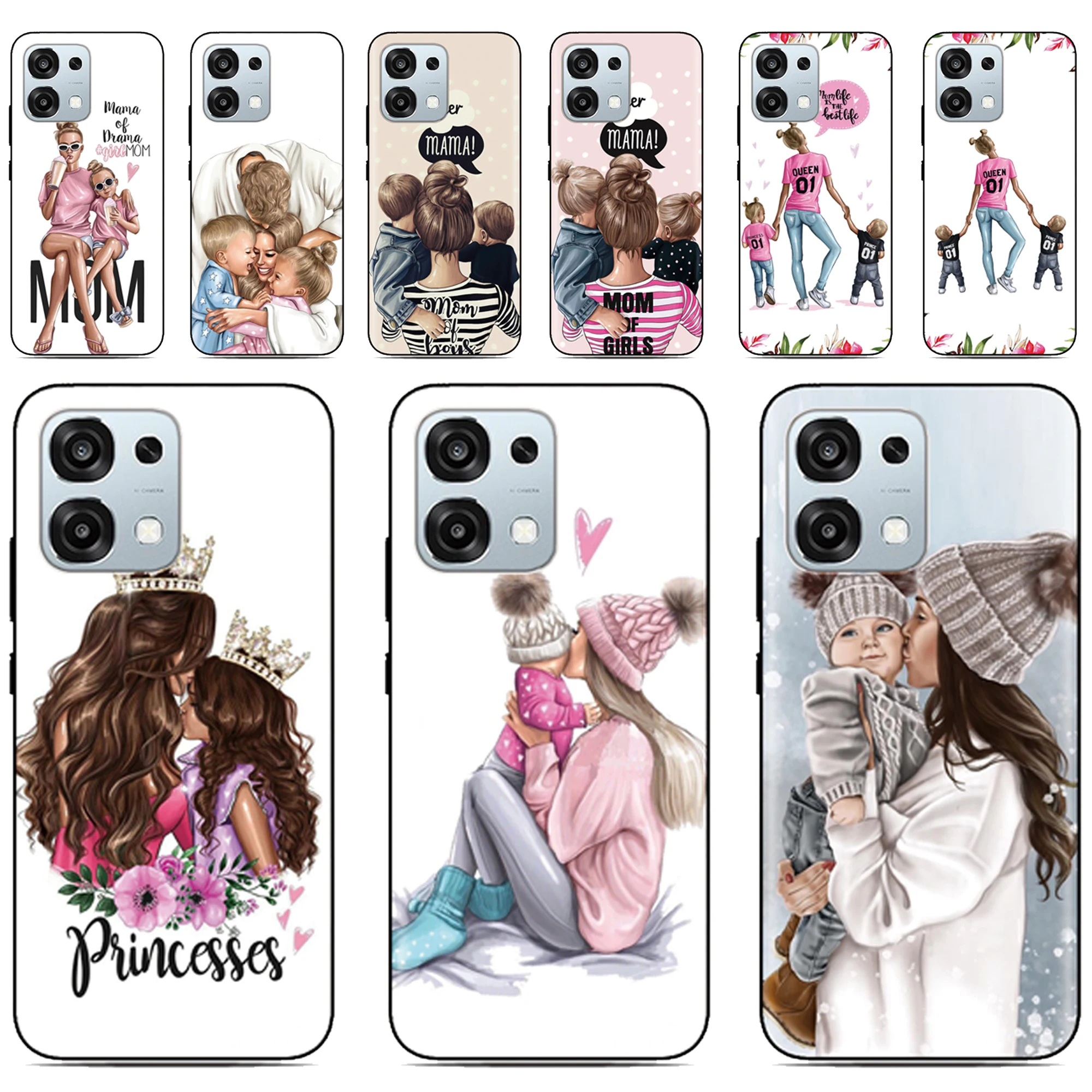 Mom Baby Painted Case For ASUS Zenfone 10 9 8 Flip 5z ROG Phone 2 3 5 5s 6 7 Pro ZS630KL Silicone Soft Back Cover Funda