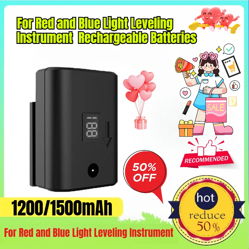 

1200/1500mAh Large-capacity Battery for Red and Blue Light Leveling Instrument Rechargeable Batteries