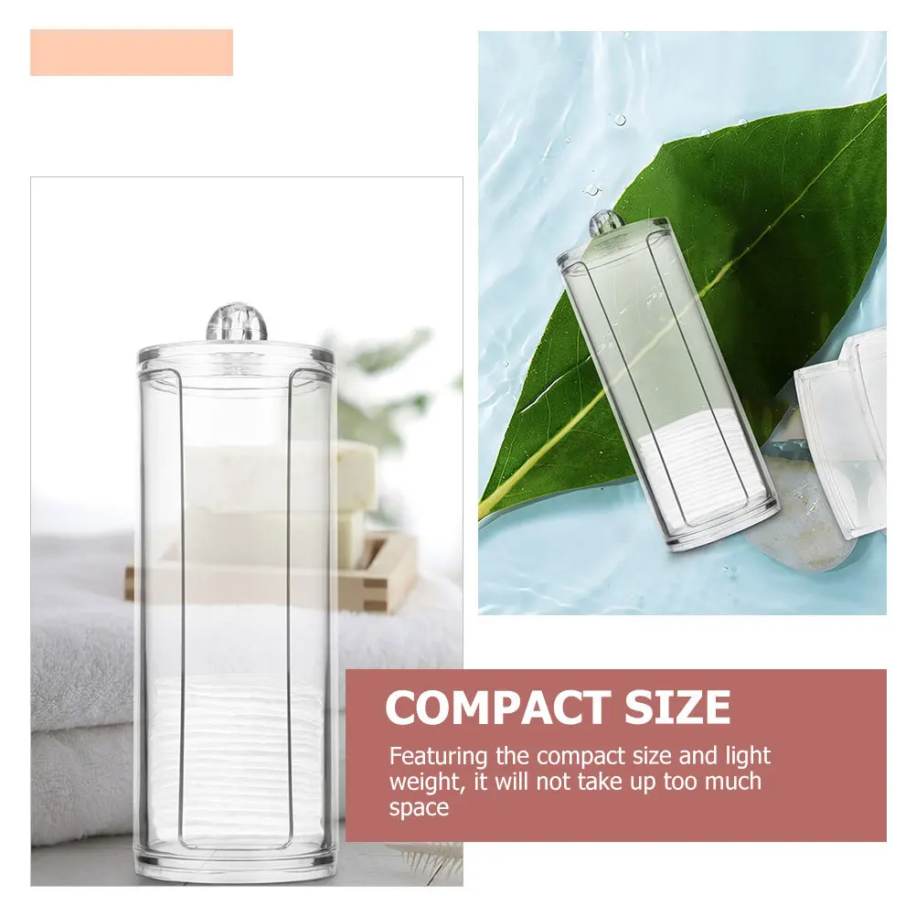 

2Pcs Cotton Swab Organizer Stylish Acrylic Makeup Cotton Pad Case Bathroom Supply Desktop Storage Box Bathroom Organizer