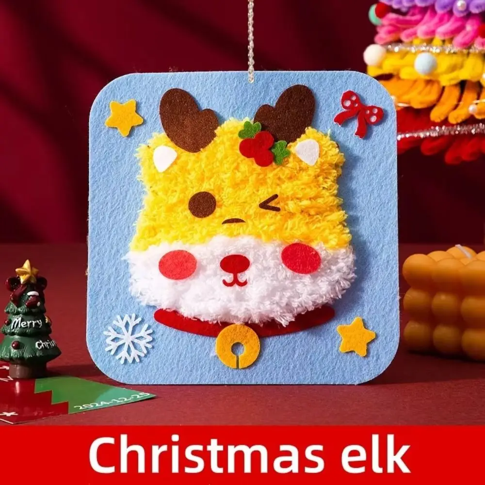Non-Woven Fabric Christmas Sewing Kit Beginner Friendly Fun Threading Christmas Sewing Projects Handicrafts