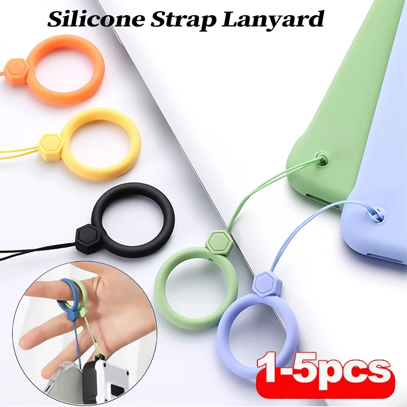 

Мягкий силиконовый ремешок на запястье для IPhone, Samsung, Xiaomi, ремешки для ключей, кольцо на палец, подвесная веревка для мобильного телефона