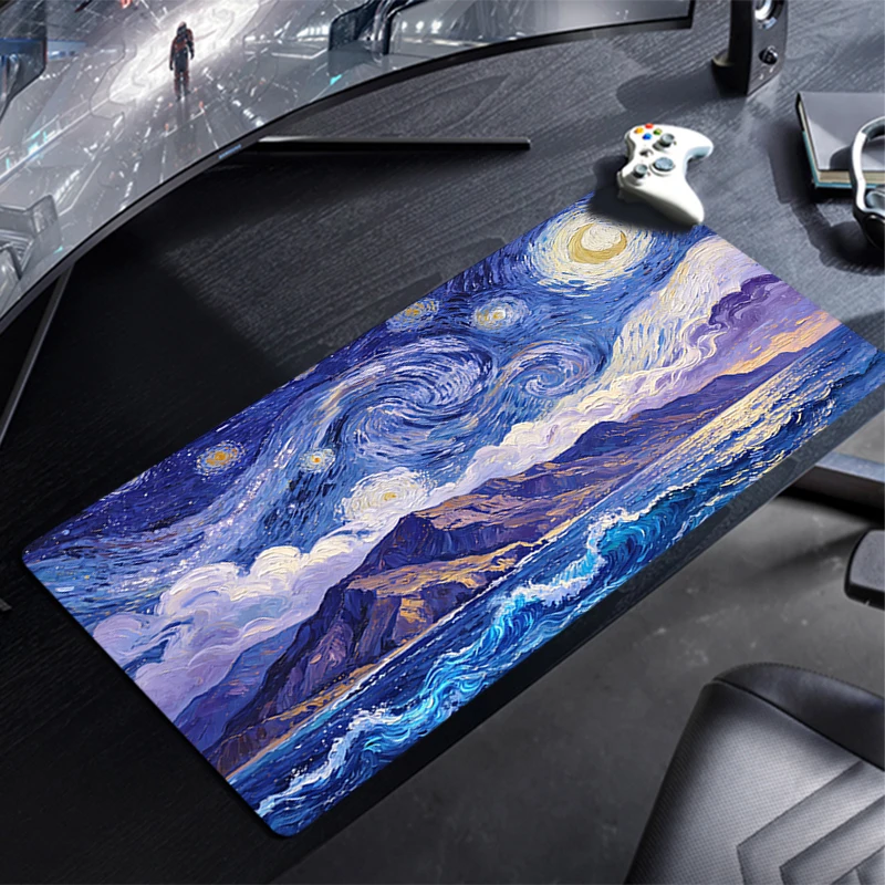 Mouse Pad Abstract oil painting Large XXL PC Desk Mat Gamer Office Carpet Keyboard Table Gaming Accessories Mousepad