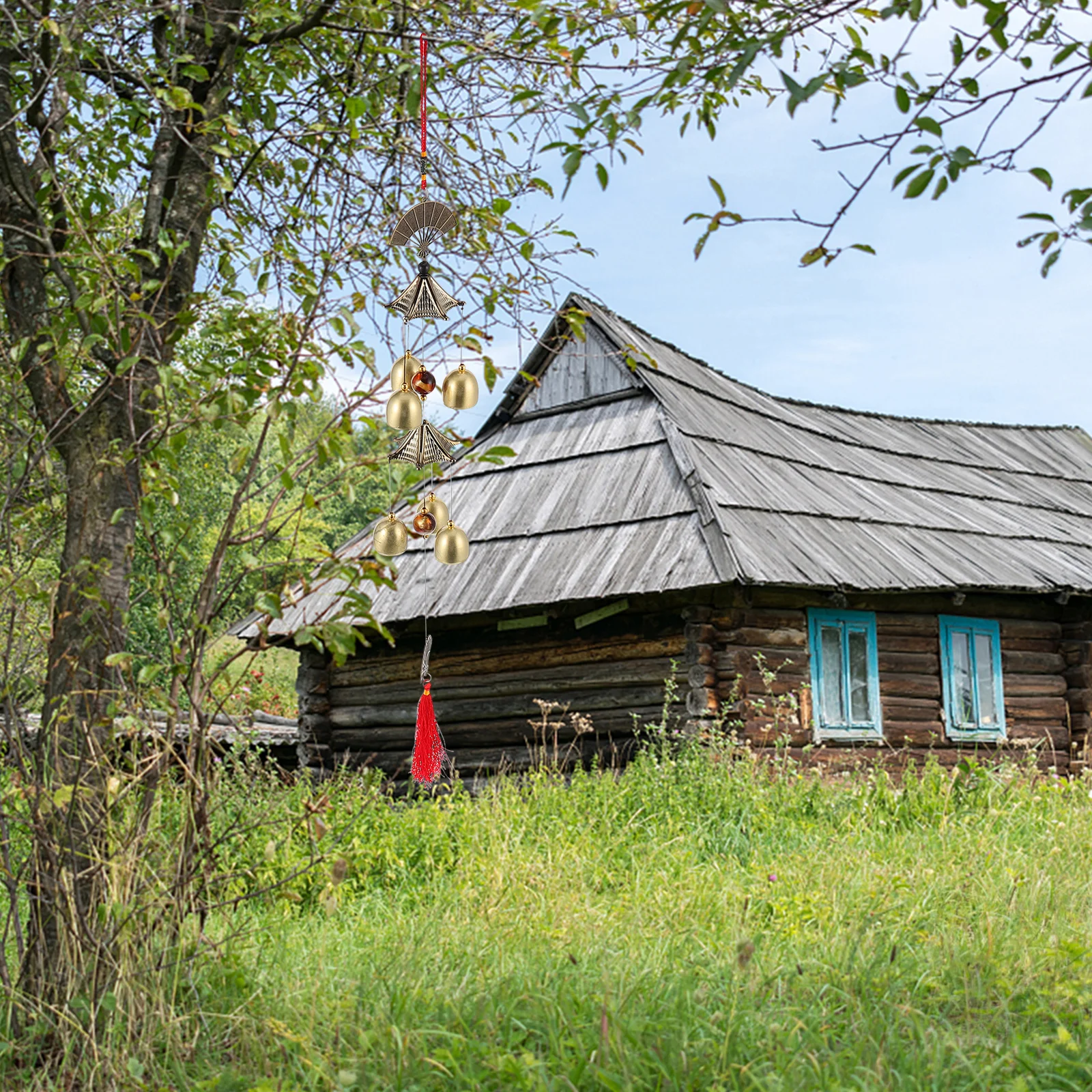 

1Pcs Hanging Wind Chime Double Layer Metal Windbell Home Outdoor Decor Garden Relaxing Sound Bedroom Decorative Wind Chime