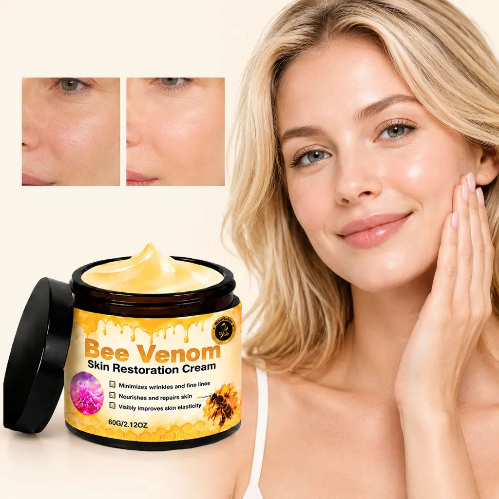 Bee Venom Skin Restoration Cream 60g, Facial Moisturizer, Minimize Fine Lines, Nourish Repair Skin, Improve Skin Elasticity Face