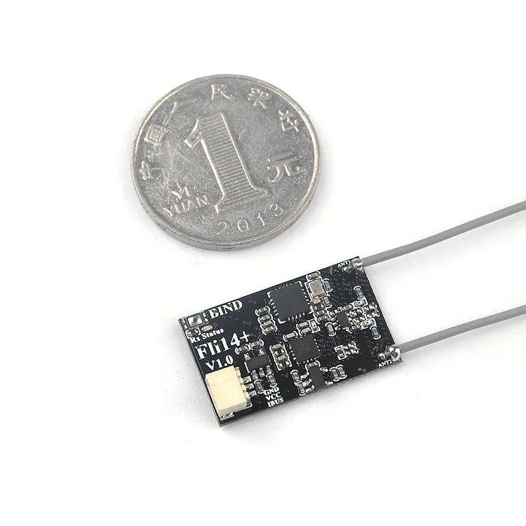 Flysky 2.4G Fli14 / Fli14+ 14CH Micro Receiver OSD RSSI output With PA power amplification for RC Racing Drone