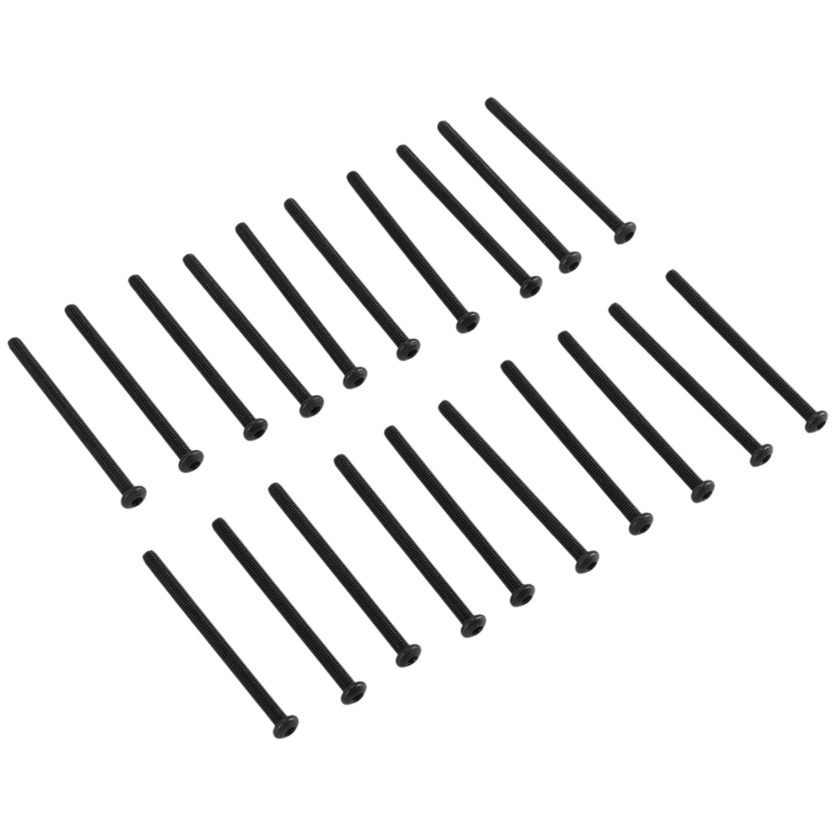 A24P M3 x 45 мм, винты с шестигранной головкой из легированной стали, черные, 20 шт.