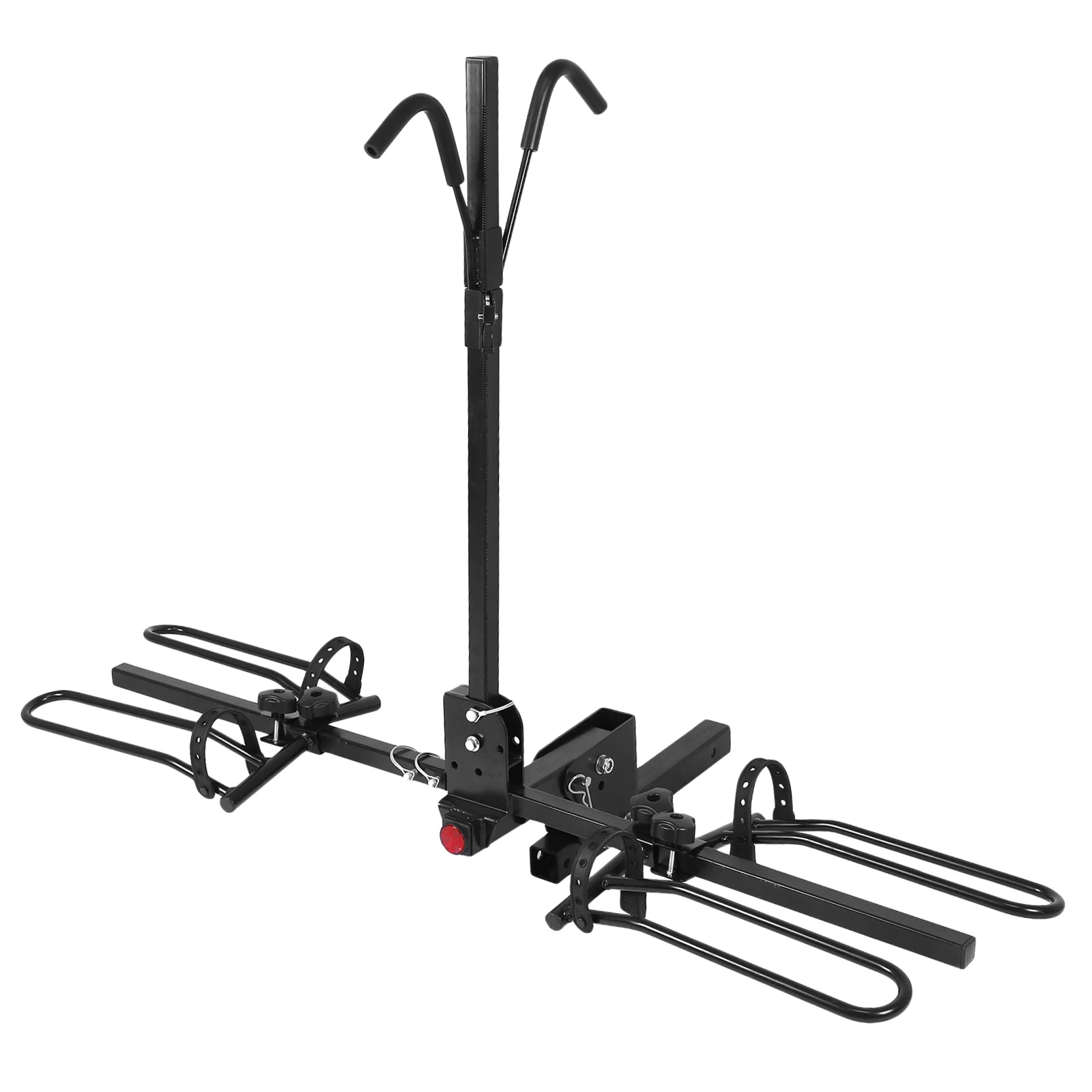 Rear Trailer Steel Mount Rack Anti Tilt Adjustable Road Bike Storage Bracket Rust Proof Carries 2 Bikes Up To 80 Lbs