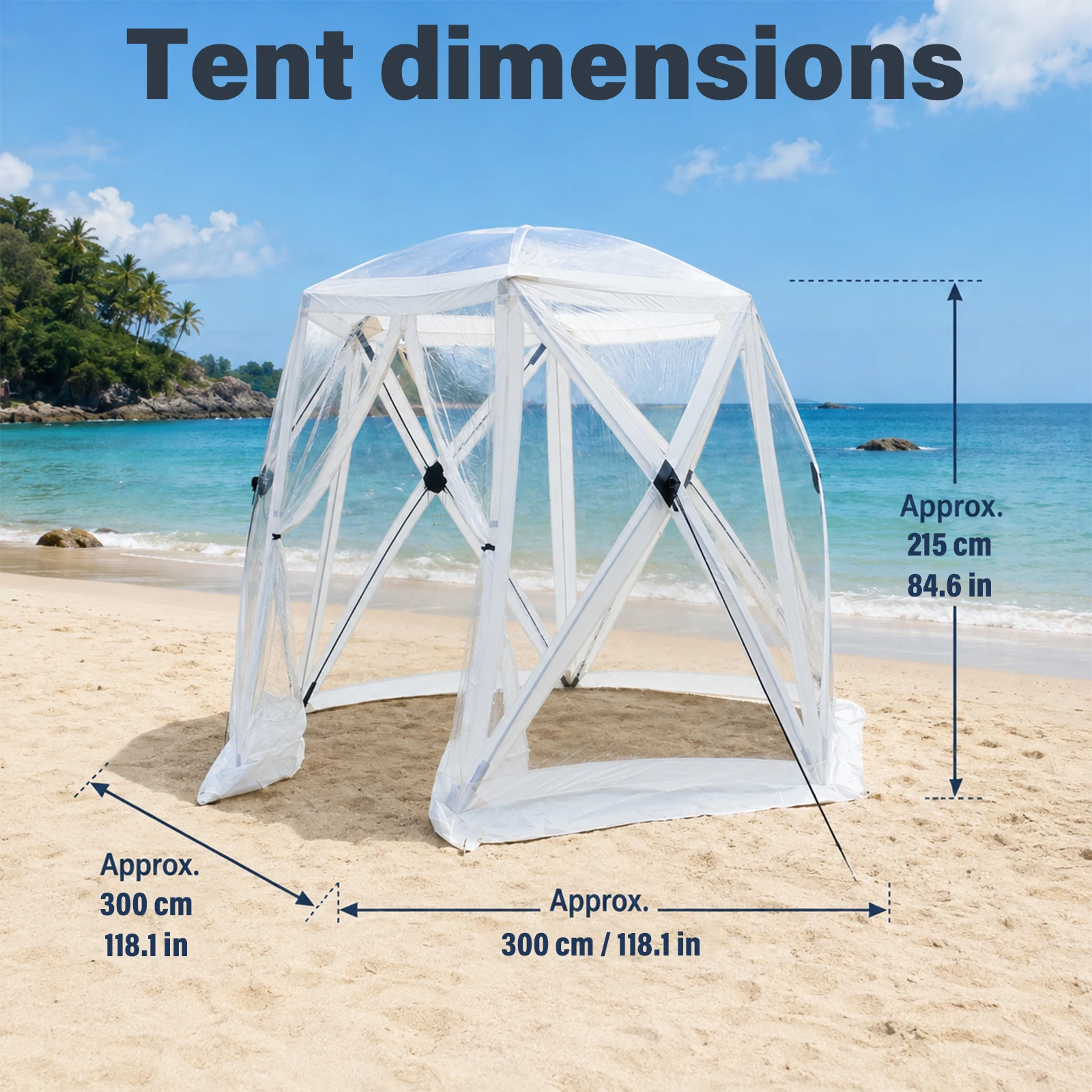 Large Quick-Set Bubble Tent Portable Outdoor Igloo Extreme Cold Resistant Winter Shelter for Camping And Backyard Use