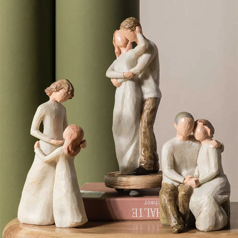 

Mother's Day Birthday Easter Wedding Gift Nordic Home Decoration People Model Living Room Accessories Family Figurines Crafts 21