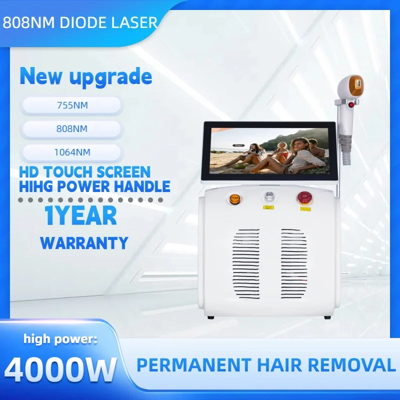 

2025 Three-Wavelength 755/808/1064nm Diode Freezing Point laser permanent Painless Hair Removal Machine Skin Rejuvenation 4000W
