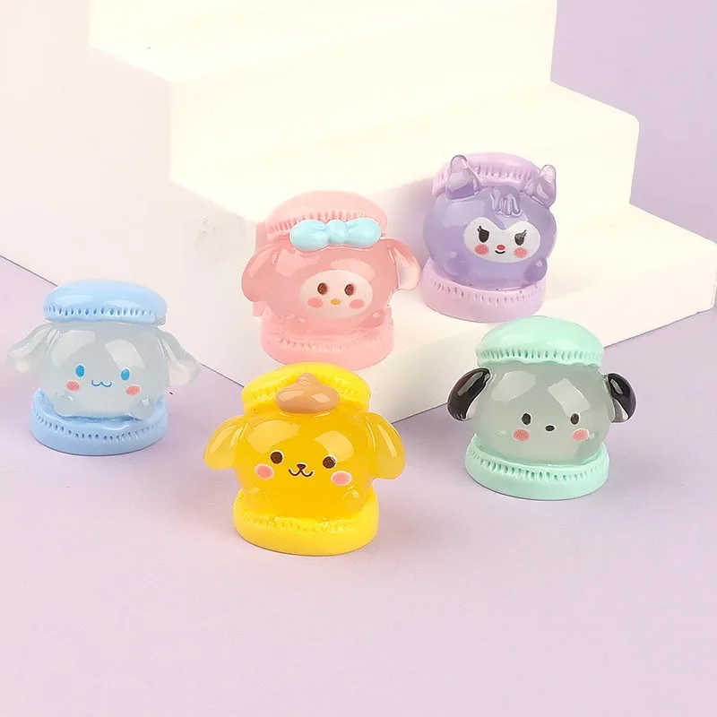 

1/5PCS Cartoon Glowing Kurumi Character Doll DIY Cream Glue Hair Clip Accessory Small Ornament