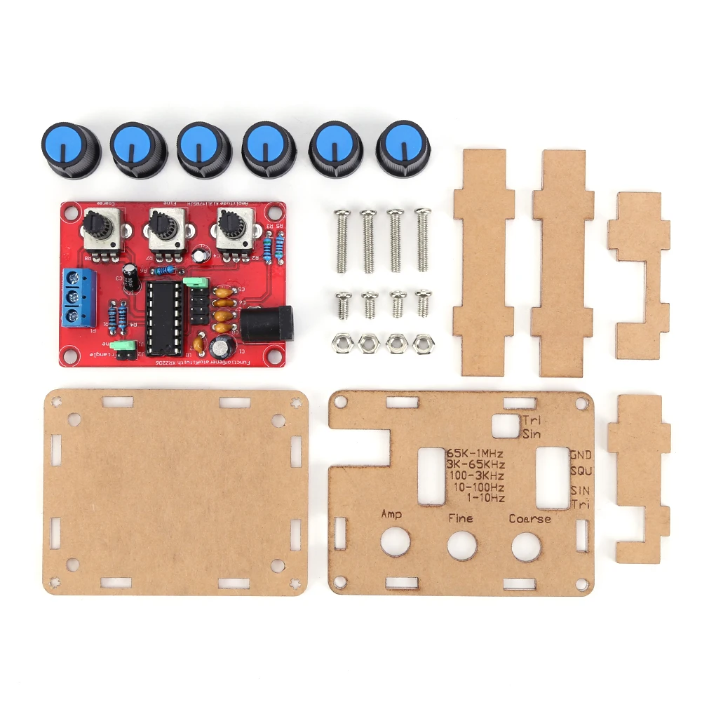 XR2206 High-precision Signal Generator Parts Frequency Amplitude 1Hz-1MHz Adjustable Function Generator Set 2206CP with Shell