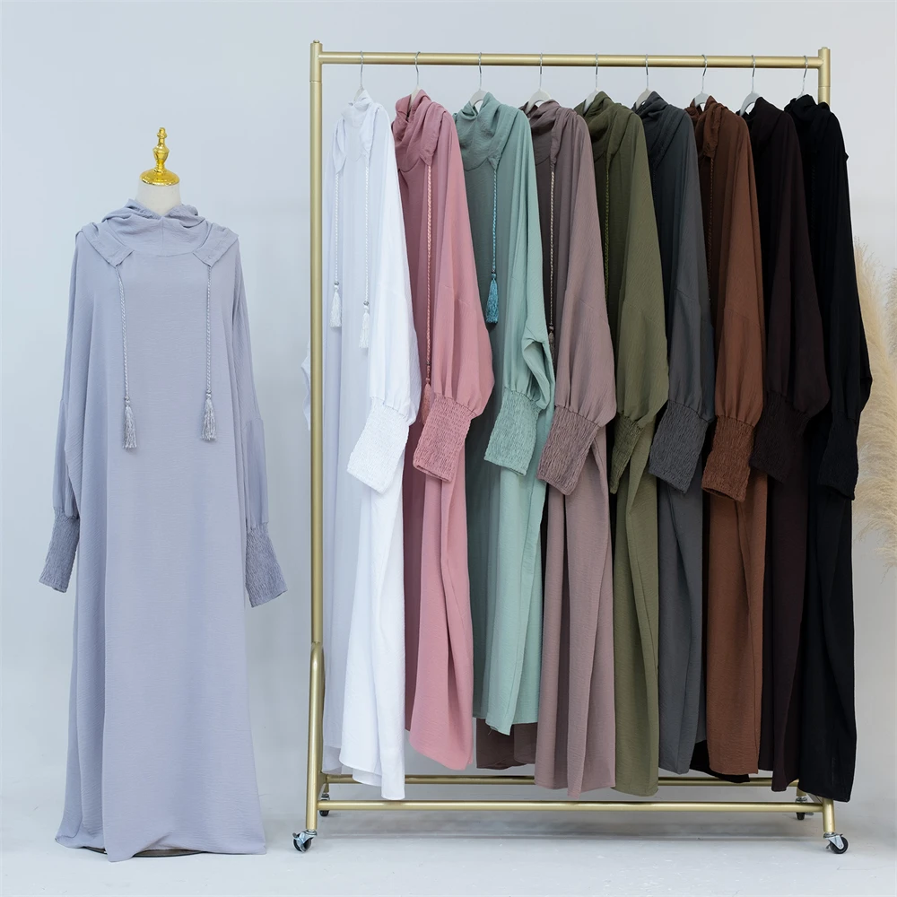 

One Piece Eid Ramadan Khimar Muslim Prayer Hijab Garment Women Hooded Abaya Full Cover Long Sleeve Dress Islam Dubai Modest Robe