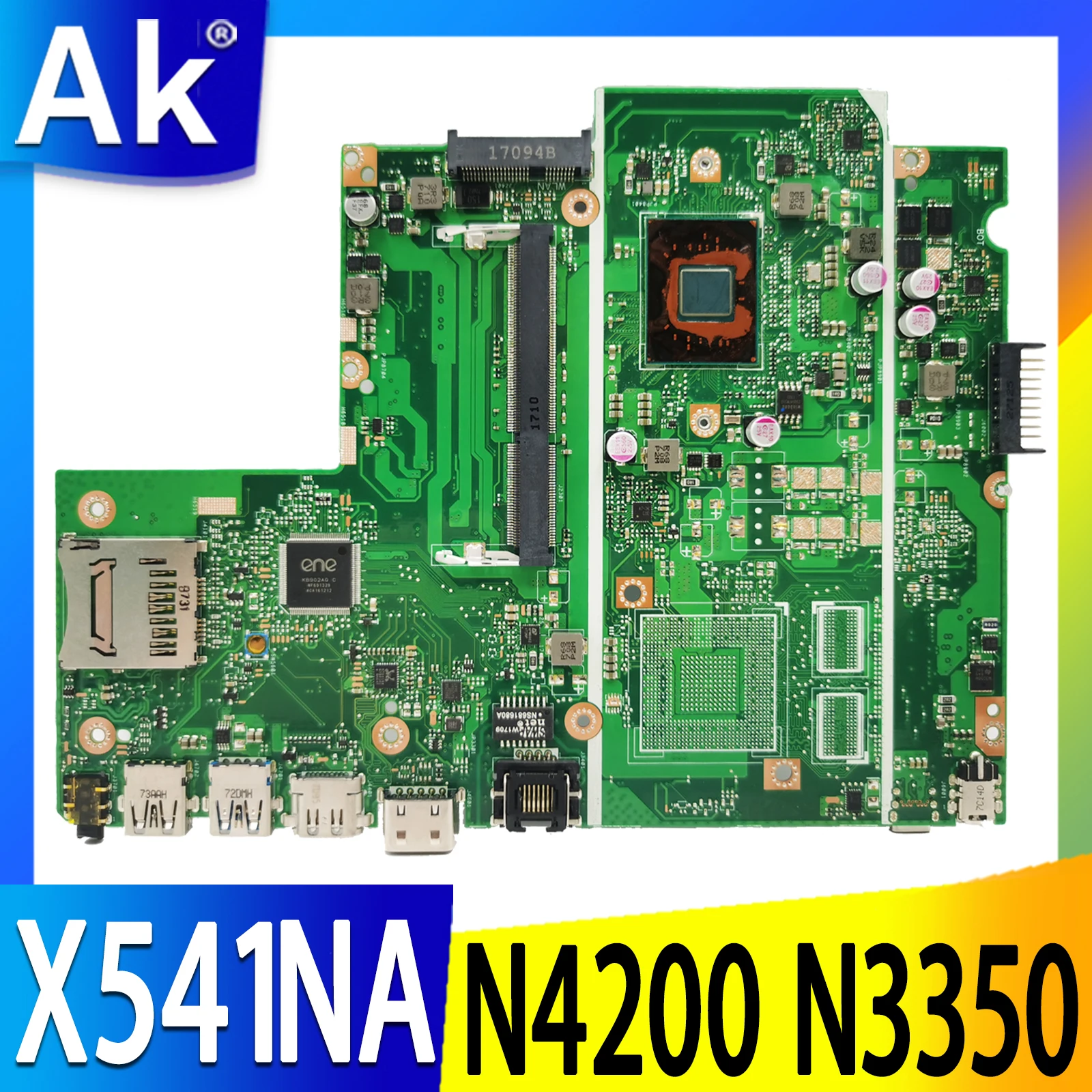 

X541NC смартфон X541NA X541N A541NA A541NA A541NC R541N F541N материнская плата для ноутбука CPU N4200 N3350 DDR3 UMA 100% тест